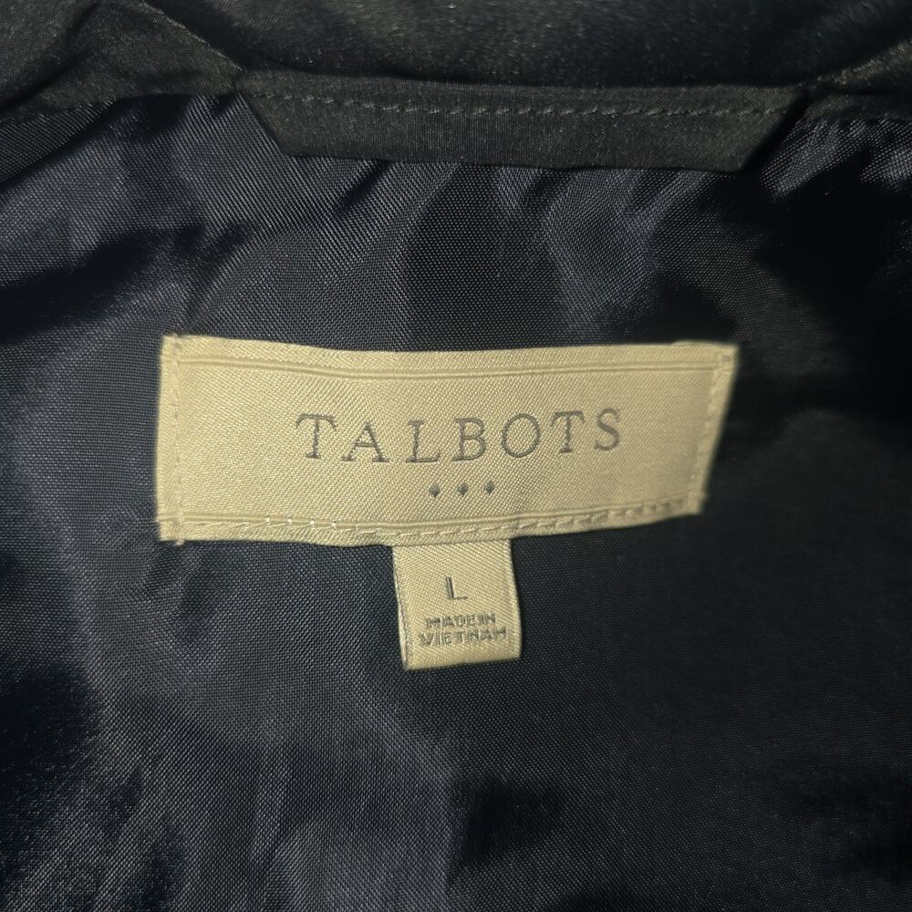 Talbots Quilted Navy Down Puffer Vest Size Large - Picture 3 of 4